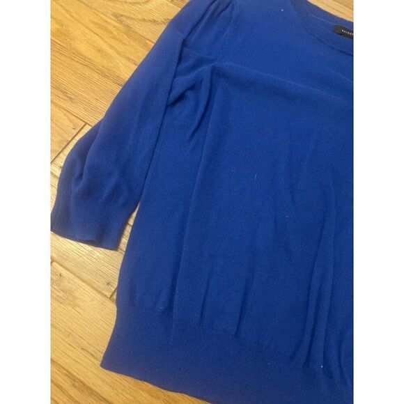 Halogen women's 3/4 puff sleeve crew neck knit sweater Blue Size S - Picture 2 of 8